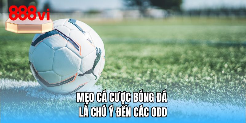 Mẹo cá cược bóng đá là chú ý đến các odd